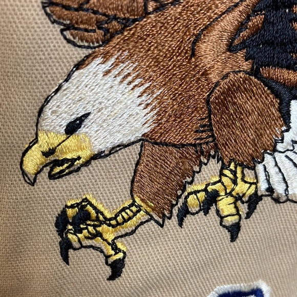 Wrangler Vintage 1996 Coat Hipster Jean Jacket 1X Flannel Eagle Grandpacore - Picture 2 of 15